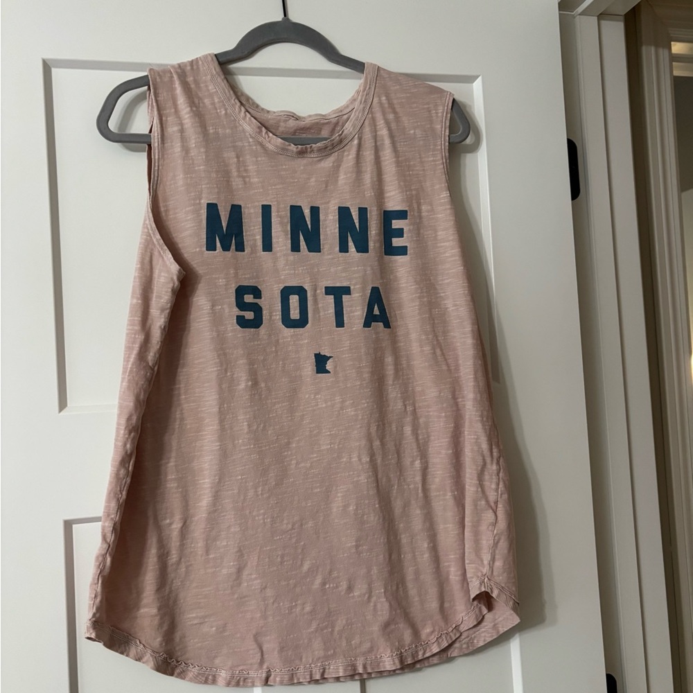 SOTA clothing, company, tank top, peach and‎ tan.